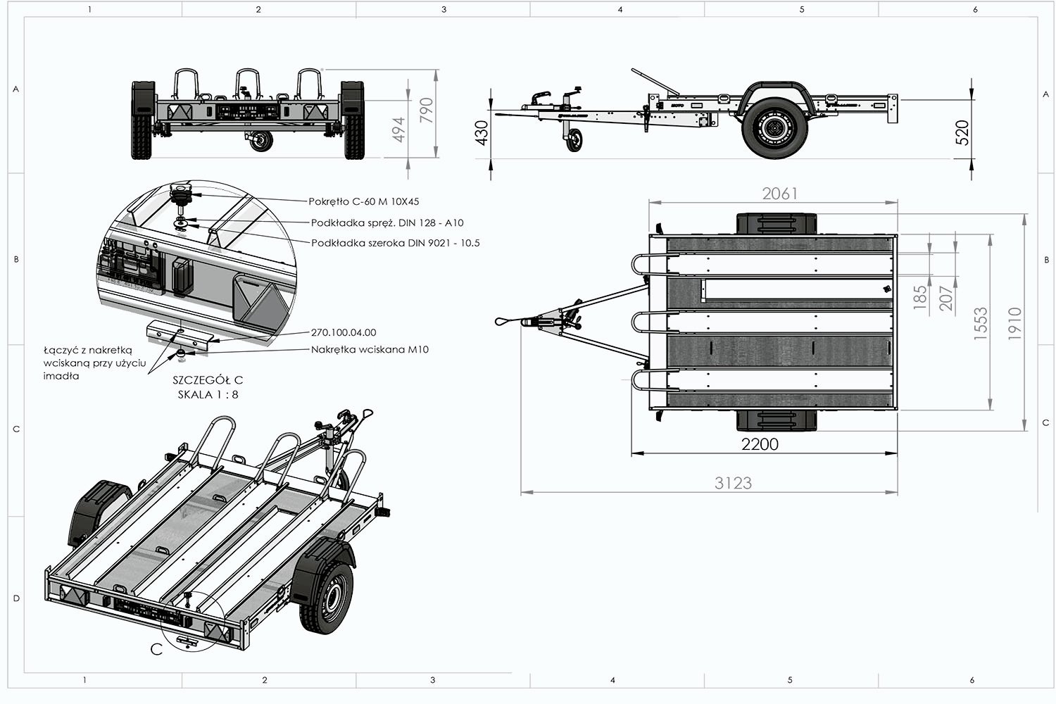 Remorque Moto 1 Rail Unitrailer Sans Plancher – xtrailershop